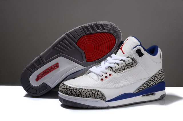 Nike Air Jordan 3 III Retro Mens Shoes White / True Blue Nike Air Jordan 3 III Retro Mens Shoes White / True Blue