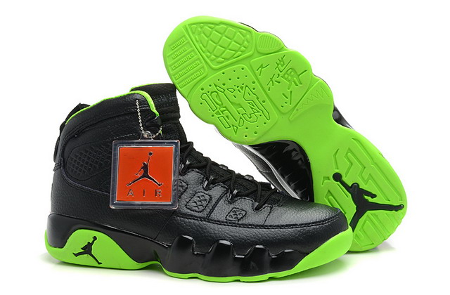 Nike Air Jordan 9 IX Retro Mens Shoes Black / Green Nike Air Jordan 9 IX Retro Mens Shoes Black / Green